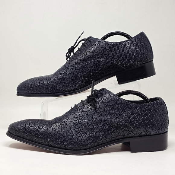 Gianni Fioretti Men\'s Navy Blue Leather Shoes Made In Italy Size 44 Pre-owned main image 9